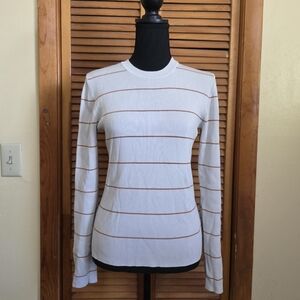 NWOT Frame Women's Striped Ribbed Knit Top Size XL